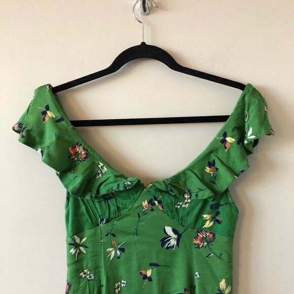 KIMCHI Blue Floral Flutter Off Shoulder Mini Dress - Picture 5 of 8